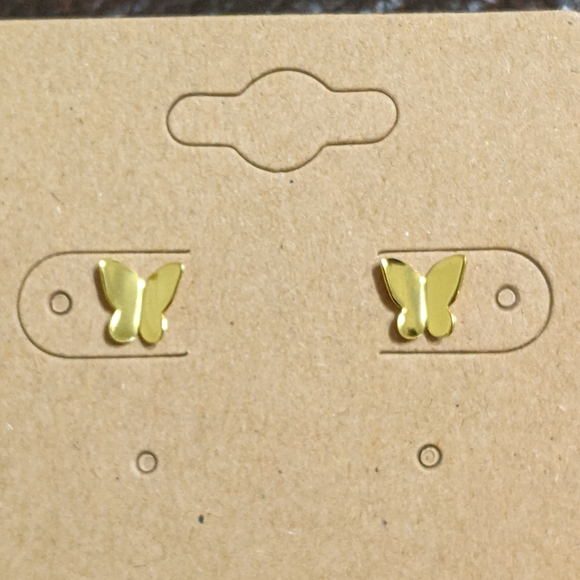 Butterfly Stud Earrings - Picture 3 of 5